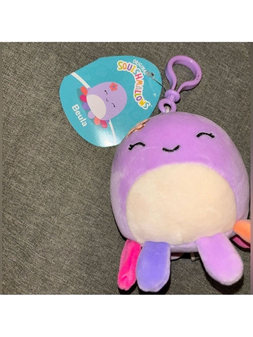 NWT BEULA Squishmallows PurpLE Keychain